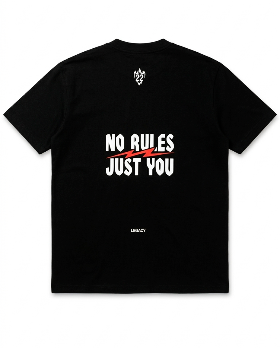 Camiseta NEGRA NO RULES 300g