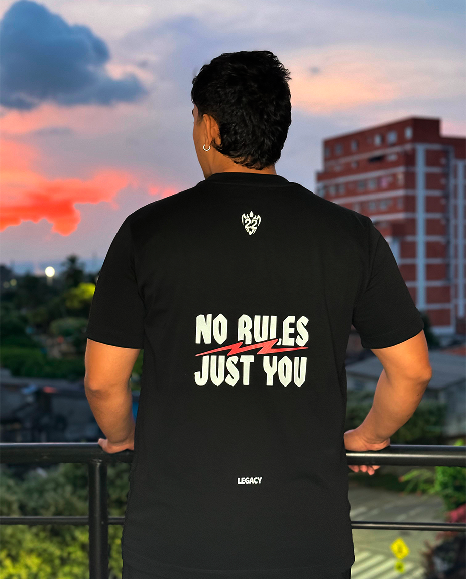 Camiseta NEGRA NO RULES 300g