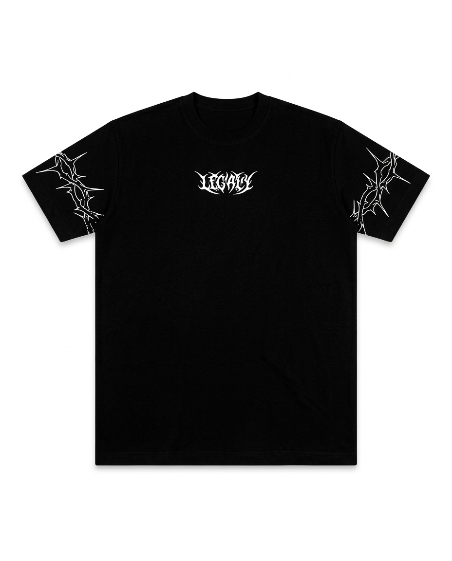 Camiseta NEGRA manga Espinas OVERSIZE